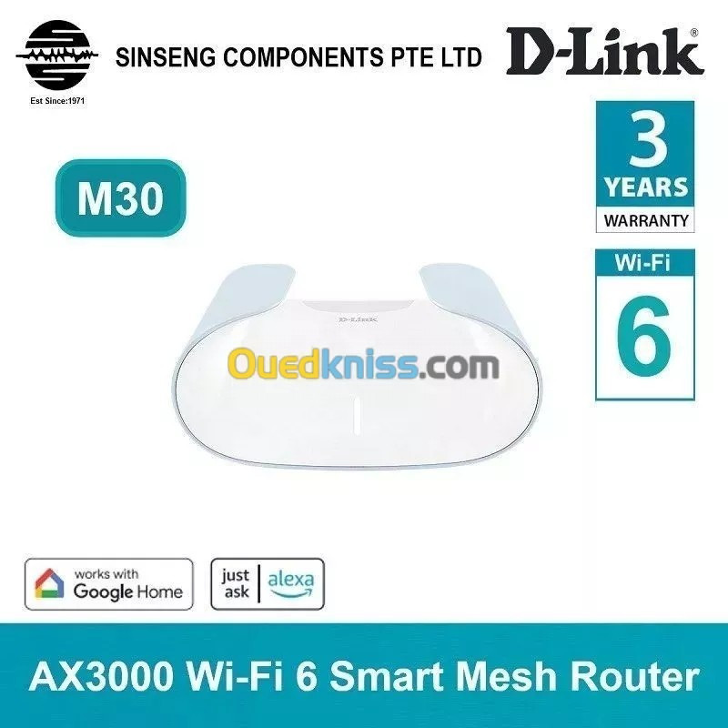 ROUTER D-LINK WIFI 6 ROUTER AQUILA PRO AI AX3000 SMART MESH