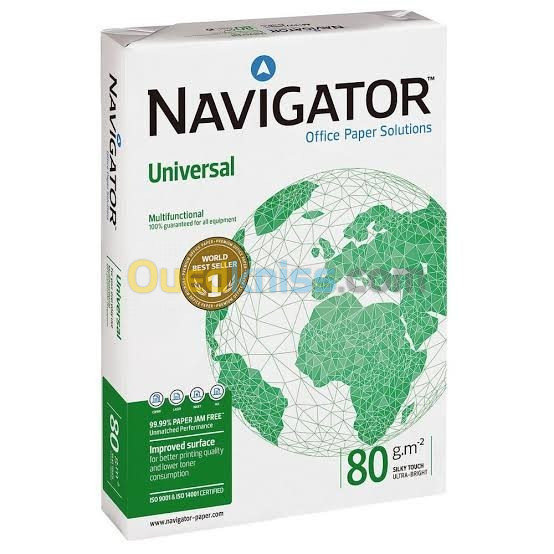 Rame de papier 80G 500F NAVIGATOR A4