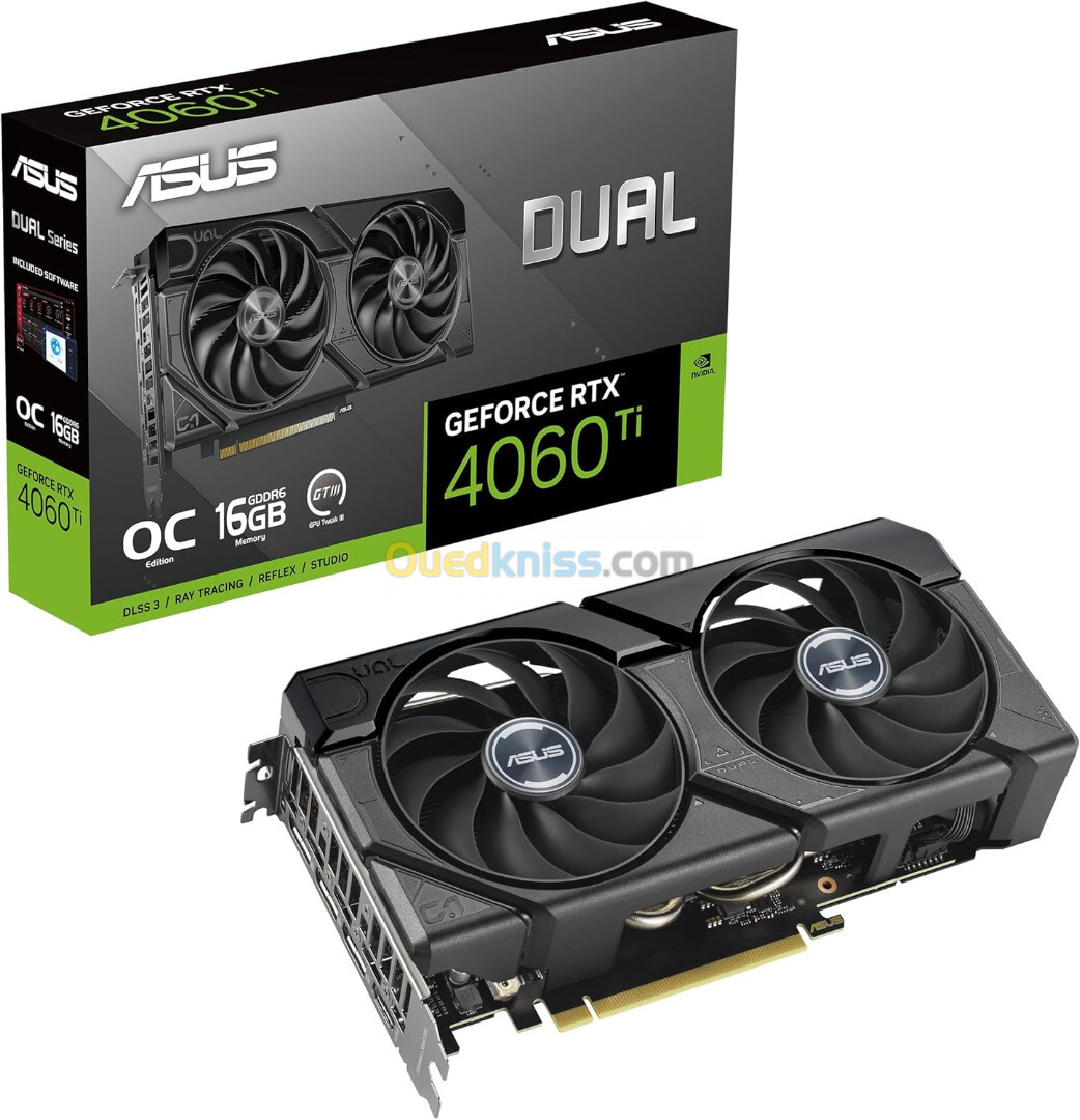 CARTE GRAPHIQUE ASUS DUAL RTX 4060TI O16G EVO 