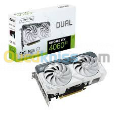 CARTE GRAPHIQUE ASUS DUAL RTX4060TI O8G WHITE 