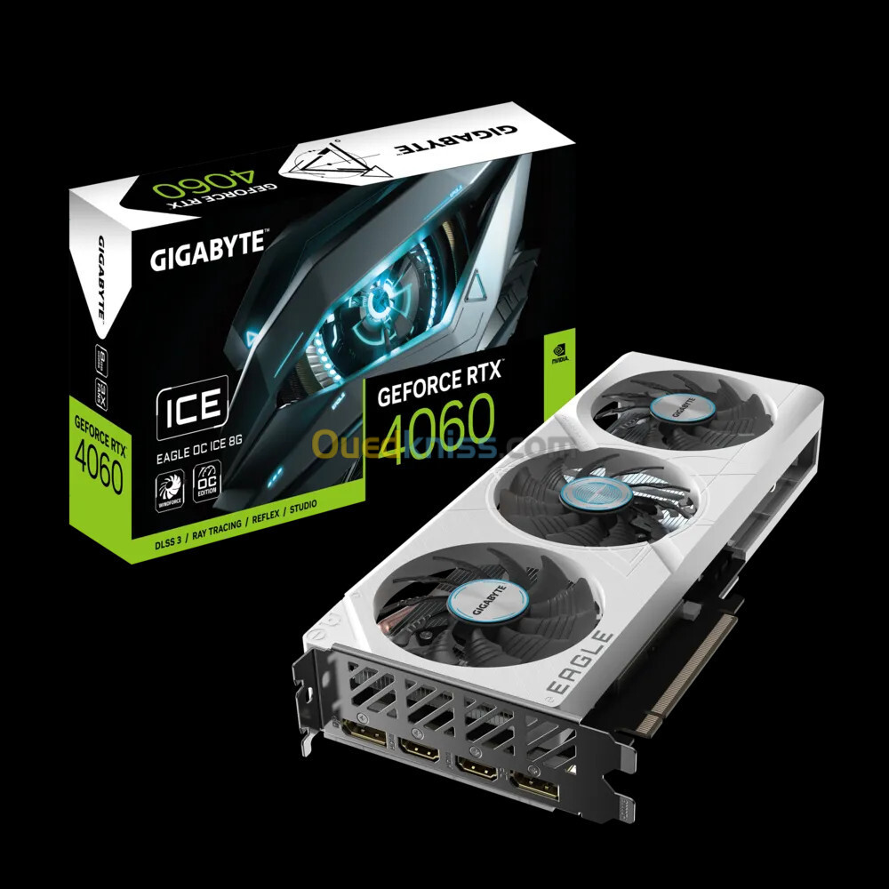 CARTE GRAPHIQUE GIGABYTE GeForce RTX 4060 EAGLE OC ICE 8G