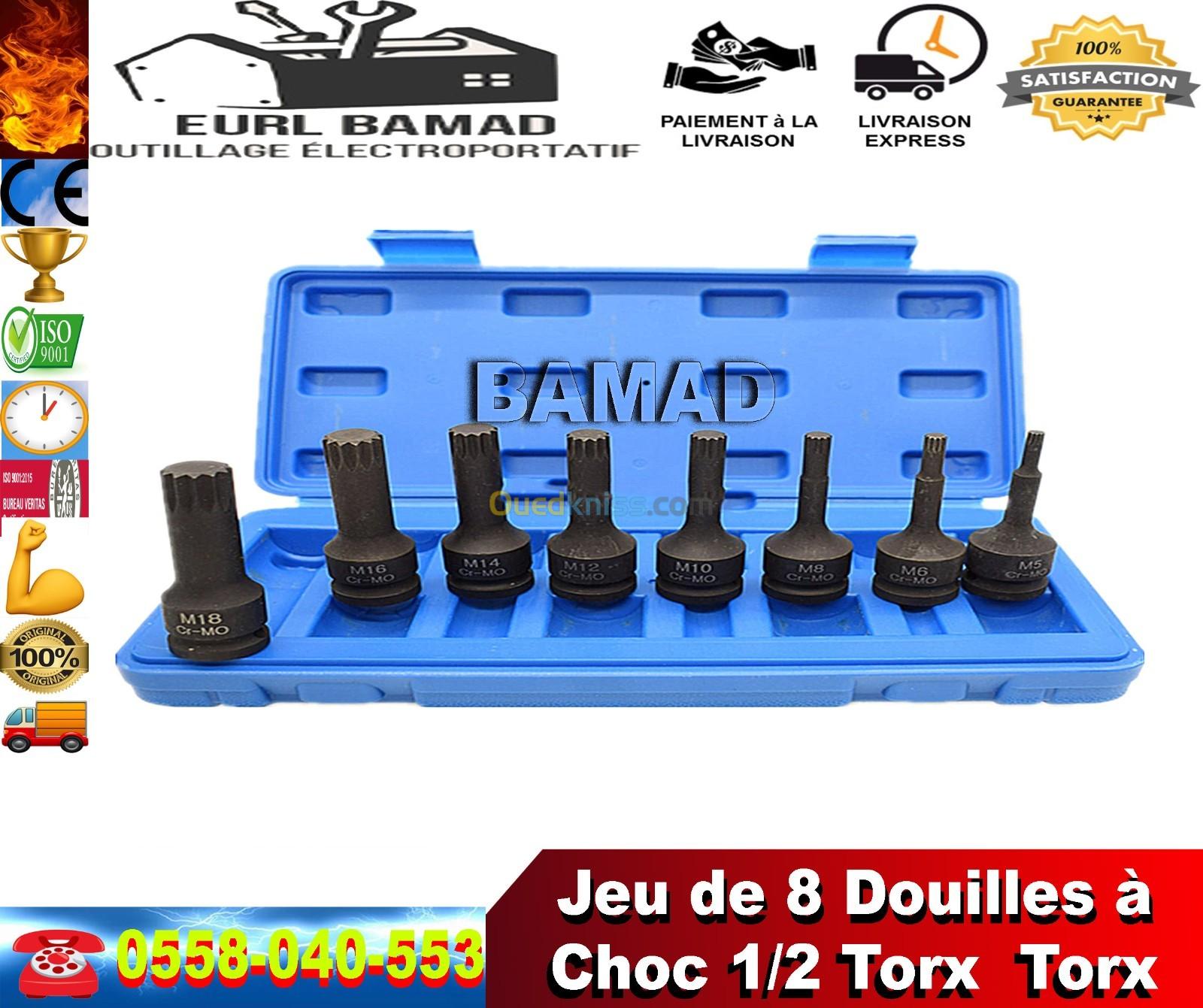 Jeu de Douilles à choc Spline Multiples Dents