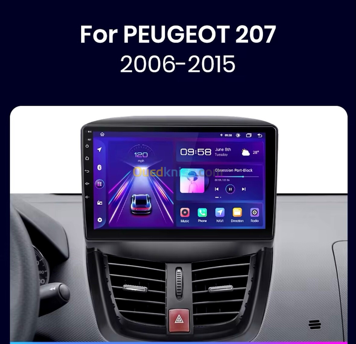 Autoradio android Peugeot 207