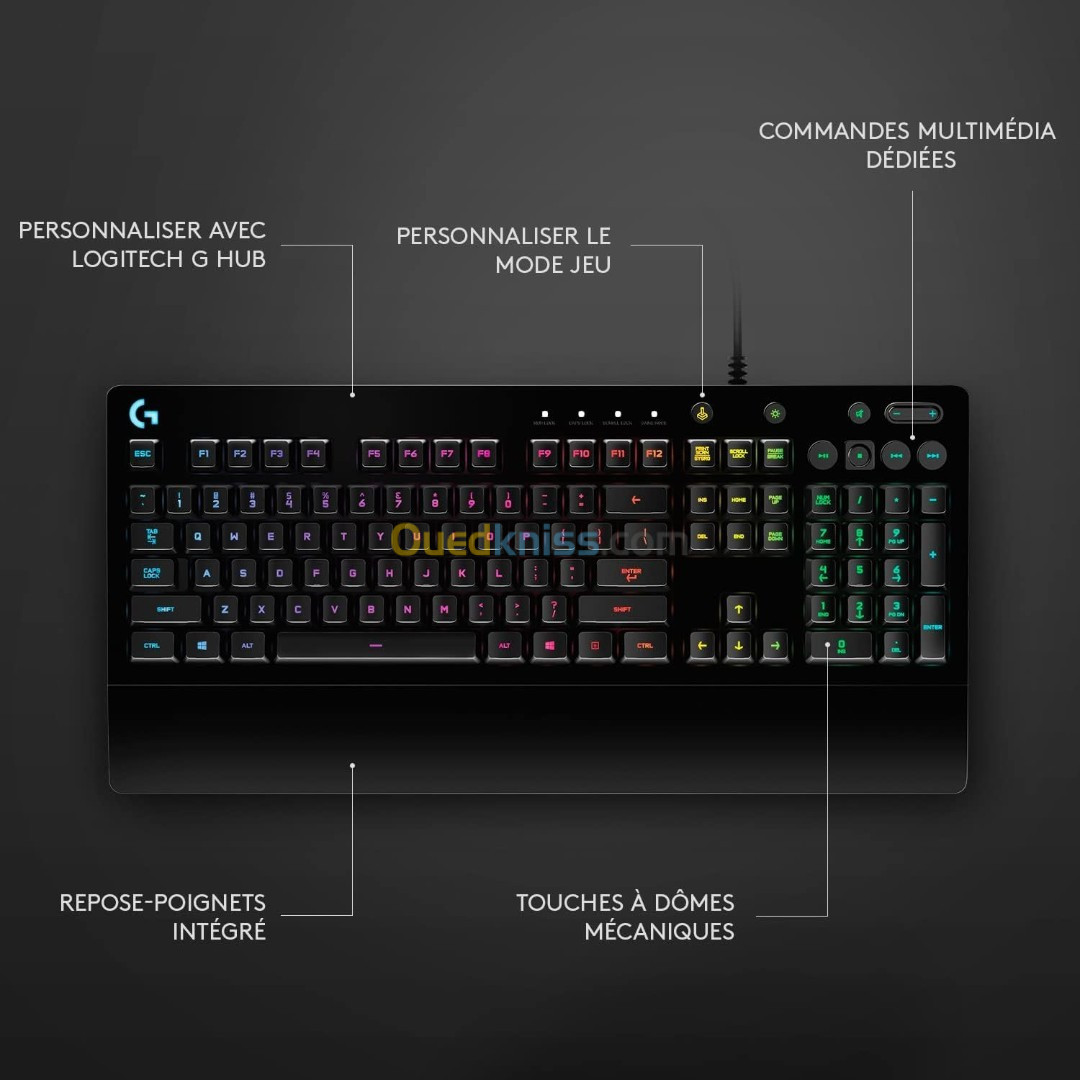 CLAVIER GAMING RGB LOGITECH G213