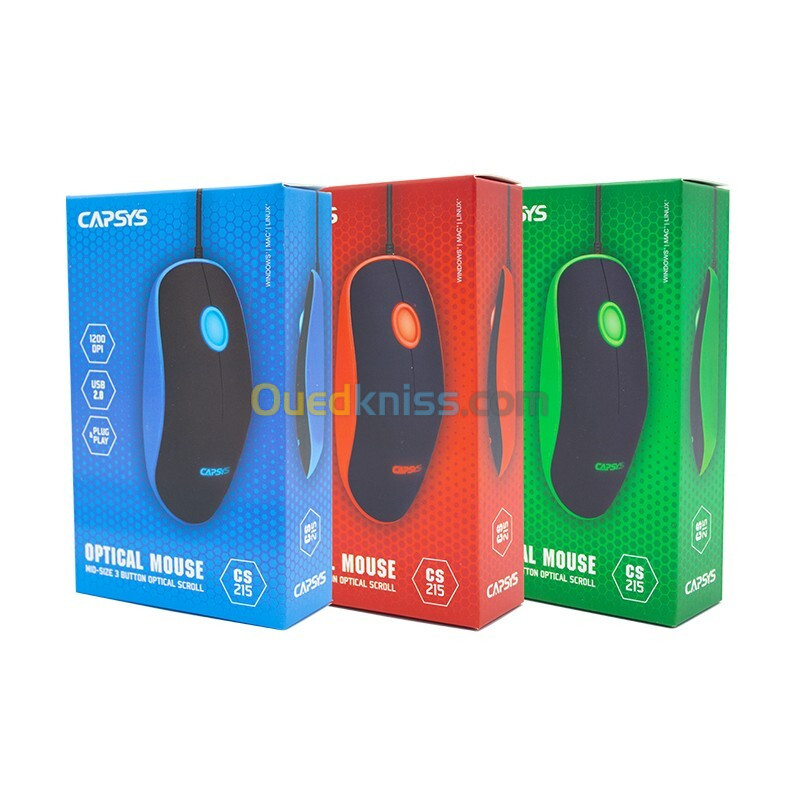 SOURIS USB LUMINEUSE CAPSYS CS215