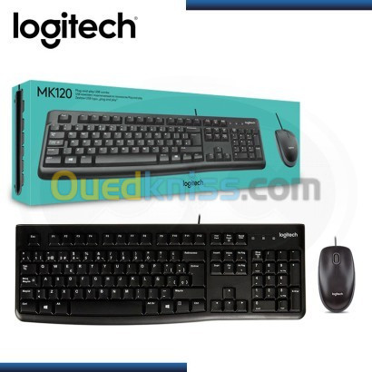 CLAVIER  SOURIS  LOGITECH MK120 