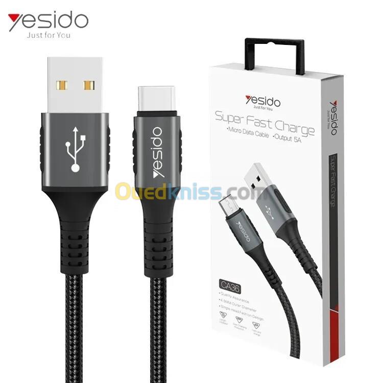 CABLE  TYPE-C  TO USB YESIDO 5A CA36 