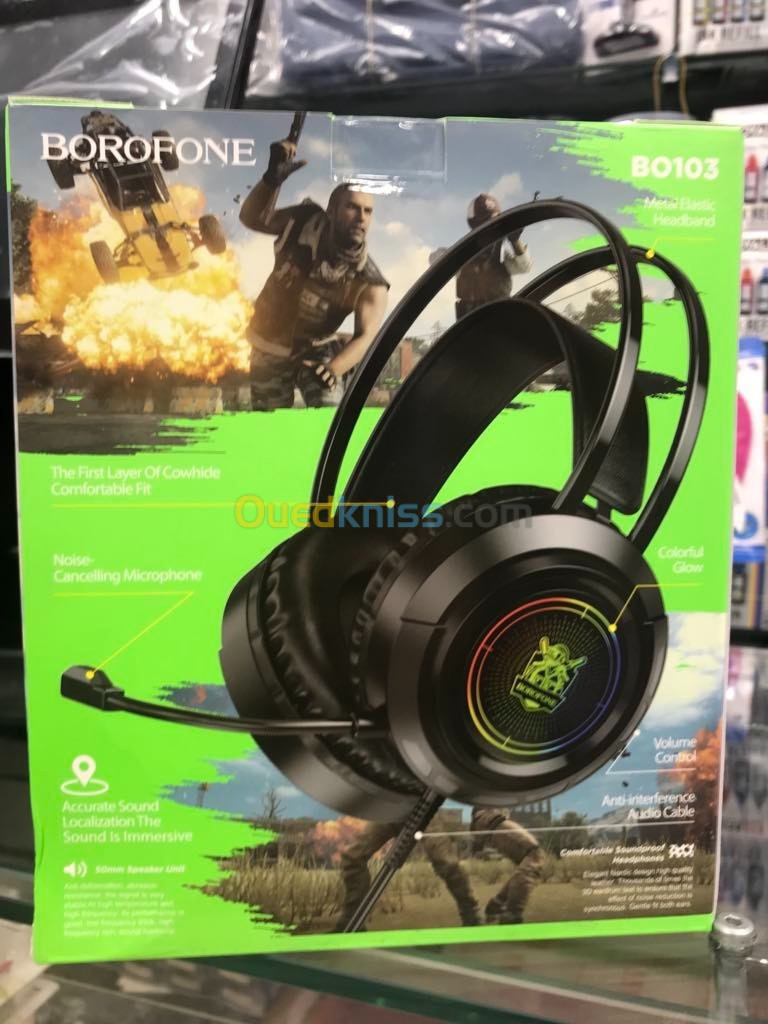 CASQUE GAMING  BOROFONE B0103 AVEC FIL