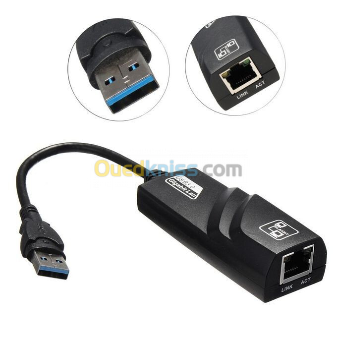 CARTE RESEAU USB3.0 RJ45  10/100/1000 MBGS