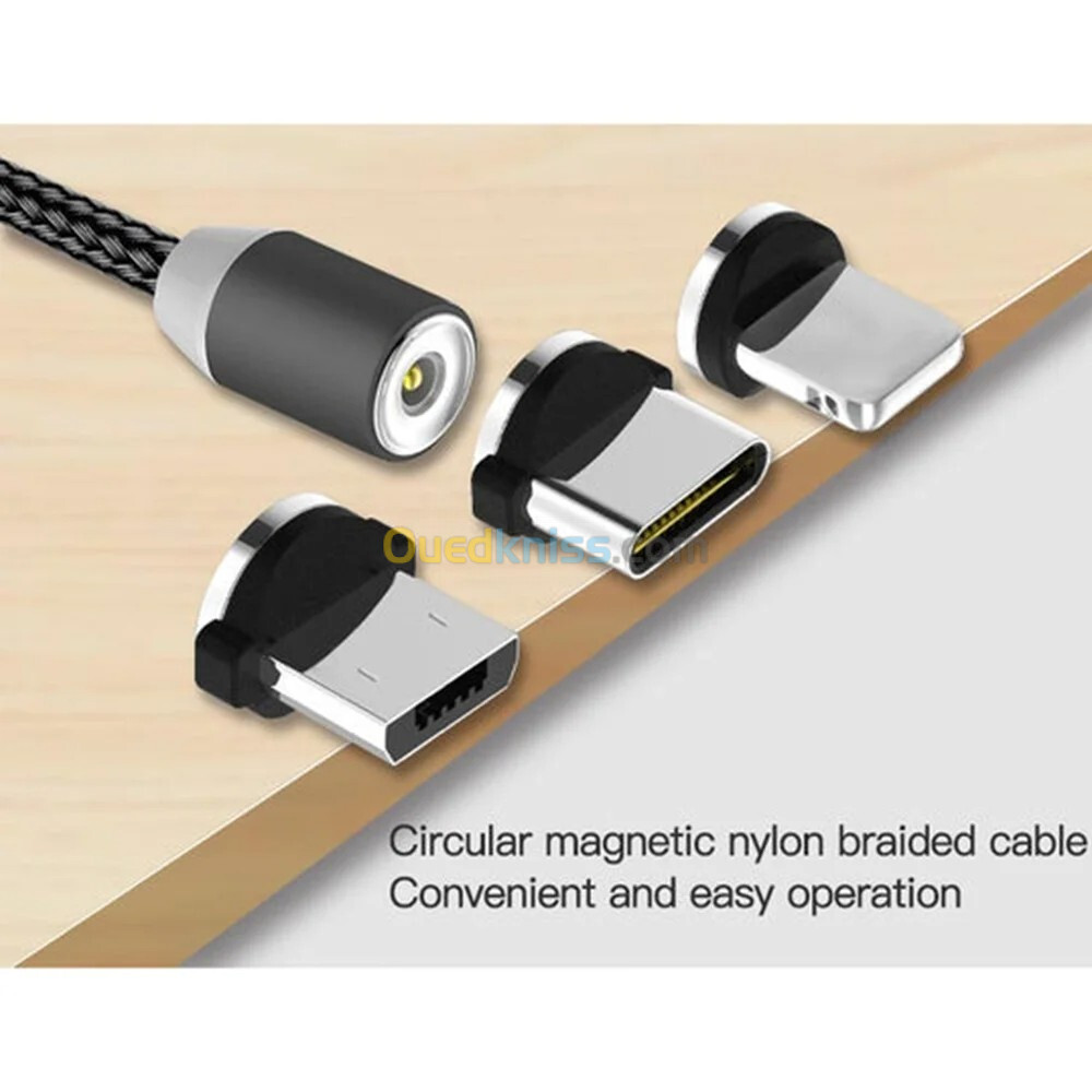 ADAPTATEUR MAGNETIC CABLE  3EN 1 LOUNA ET TYPE ET LIGHTNING  YESIDO CA11