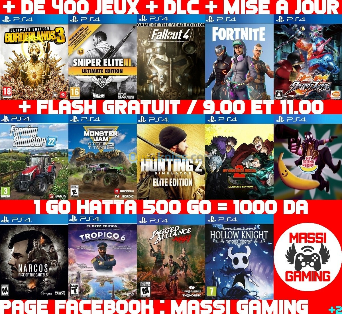 INSTALLATION JEUX PS4 FLASHÉE 9.00 & 11.00 (+ FLASH GRATUIT + DLC + MISE A JOUR) -