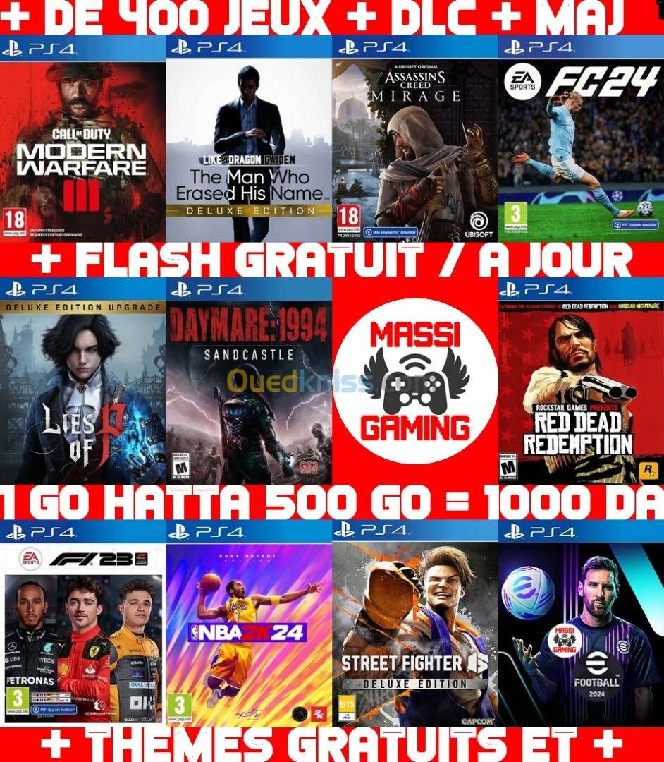 INSTALLATION JEUX PS4 FLASHÉE 9.00 & 11.00 (+ FLASH GRATUIT + DLC + MISE A JOUR) **