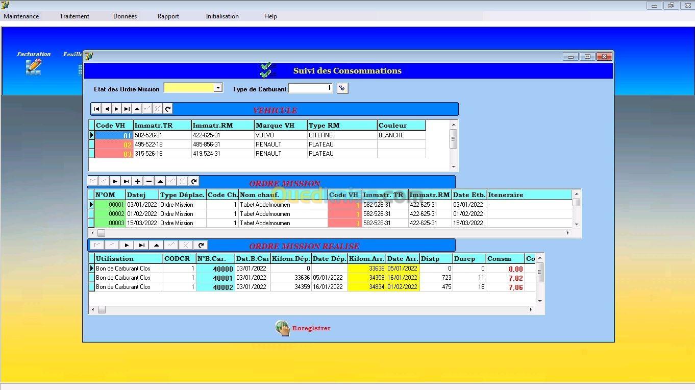  logiciel de gestion  de transport routier de marchandise