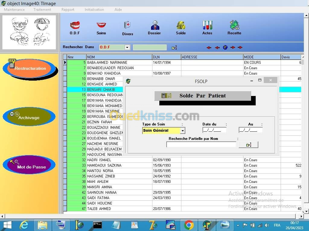 Logiciel de gestion de cabinet dentaire