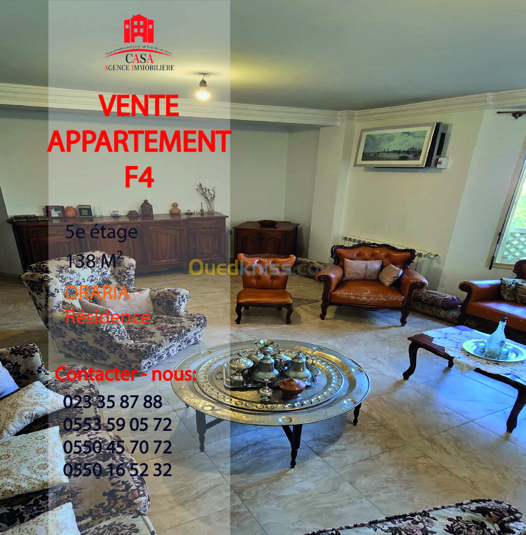 Vente Appartement F4 Alger Draria