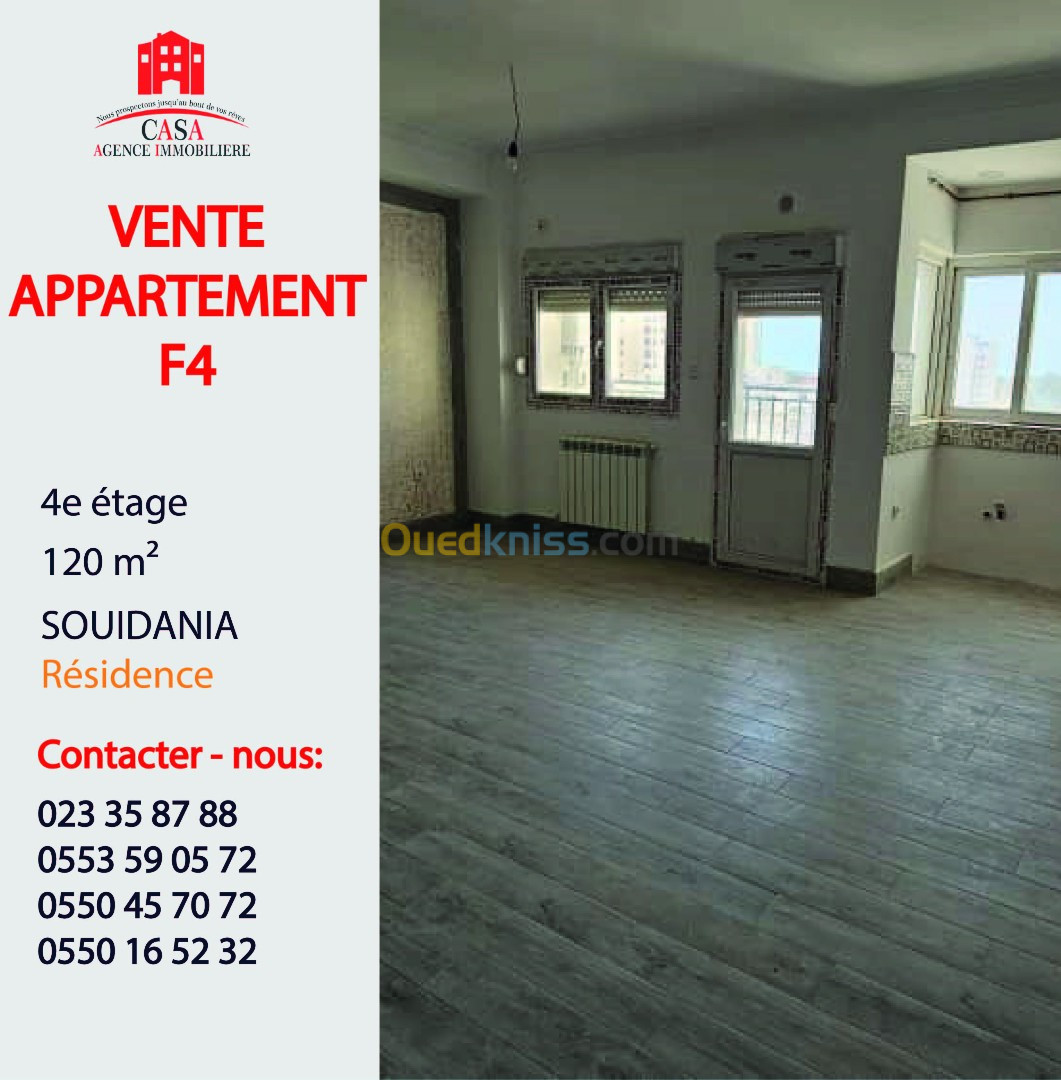 Vente Appartement F4 Alger Souidania