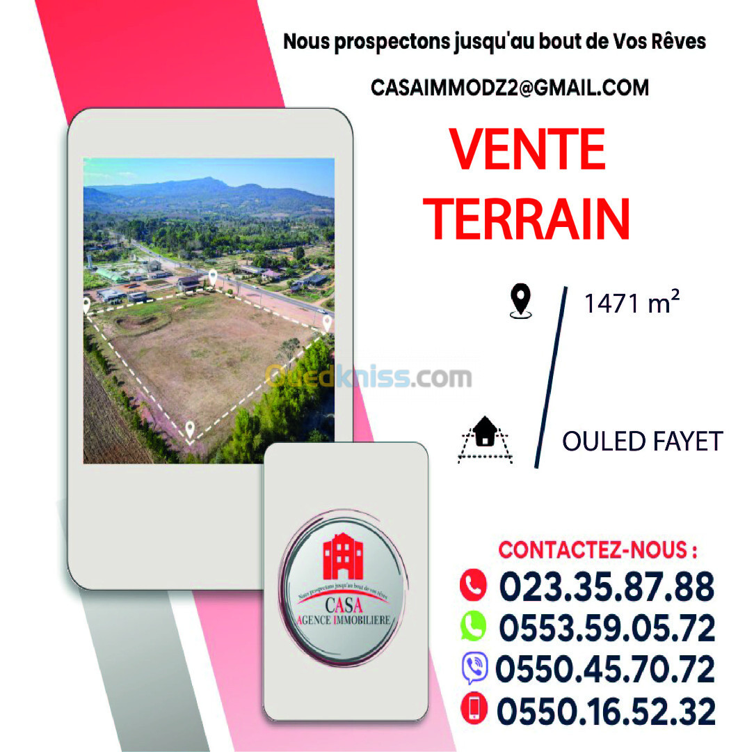 Vente Terrain Alger Ouled fayet