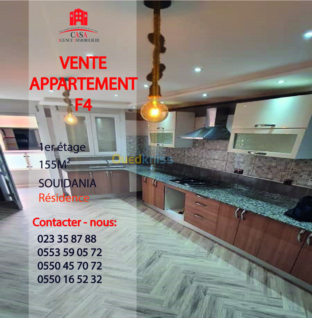 Vente Appartement F4 Alger Souidania