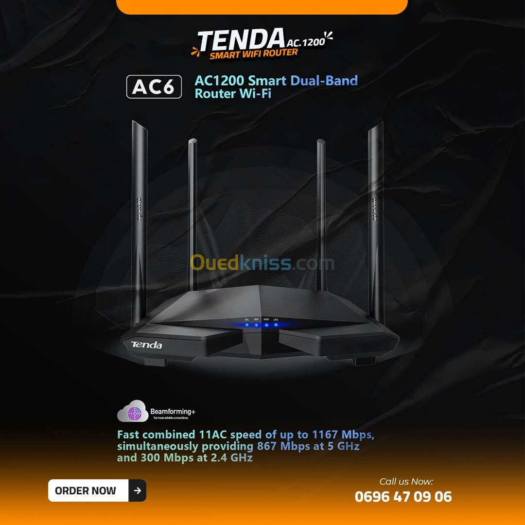 TENDA AC 1200 SMART WIFI ROUTER