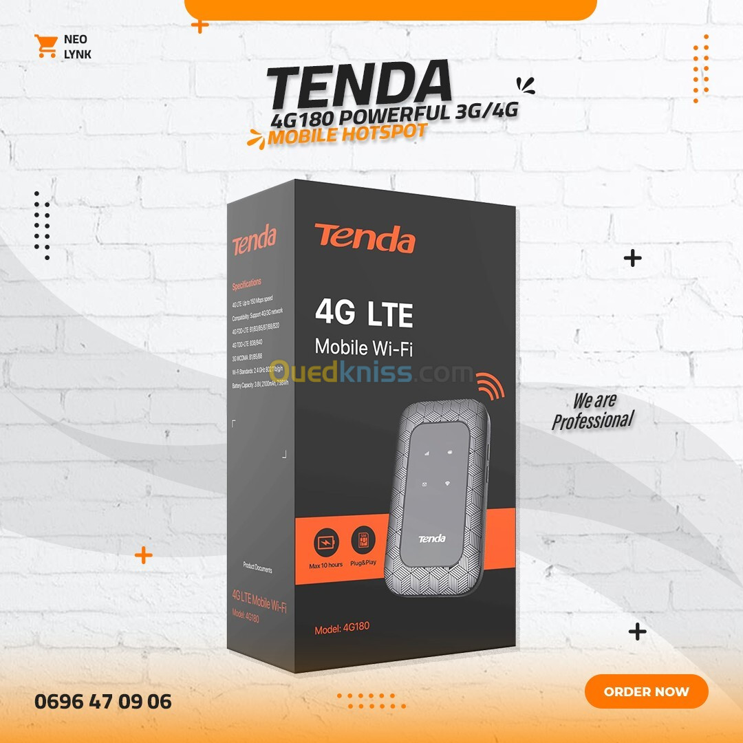 TENDA 4G180 POWERFUL 3G/4G MOBILE HOTSPOT