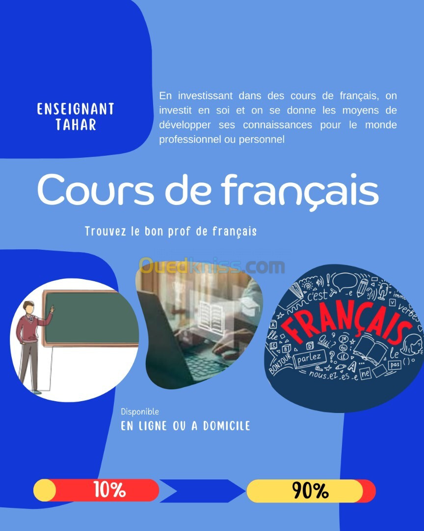 Cours de français programme algérien et français et cours par niveau