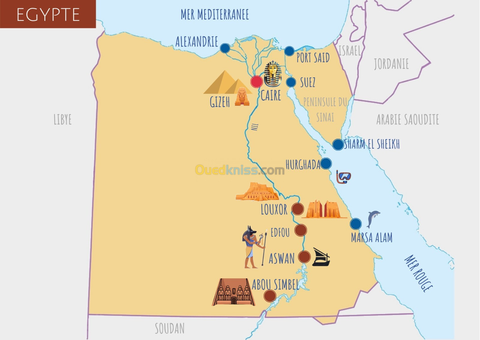 croisière la descente du Nil Caire > Hurghada >Louxor > Assouan