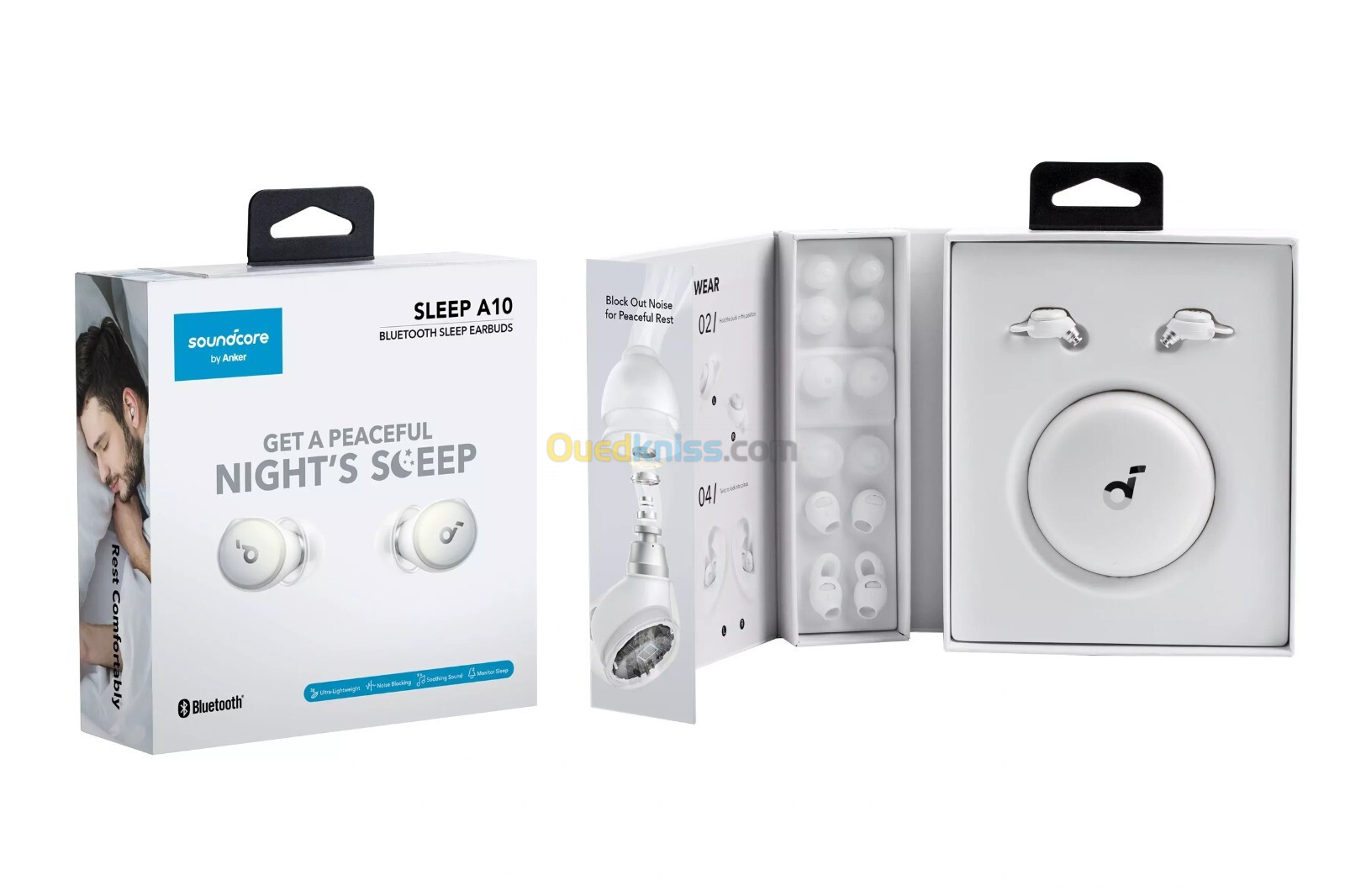 Airpods Soundcore Anker Sleep A10 Ecouteurs pour Dormir,Anti Bruit pour Sommeil, Moniteur de Sommeil