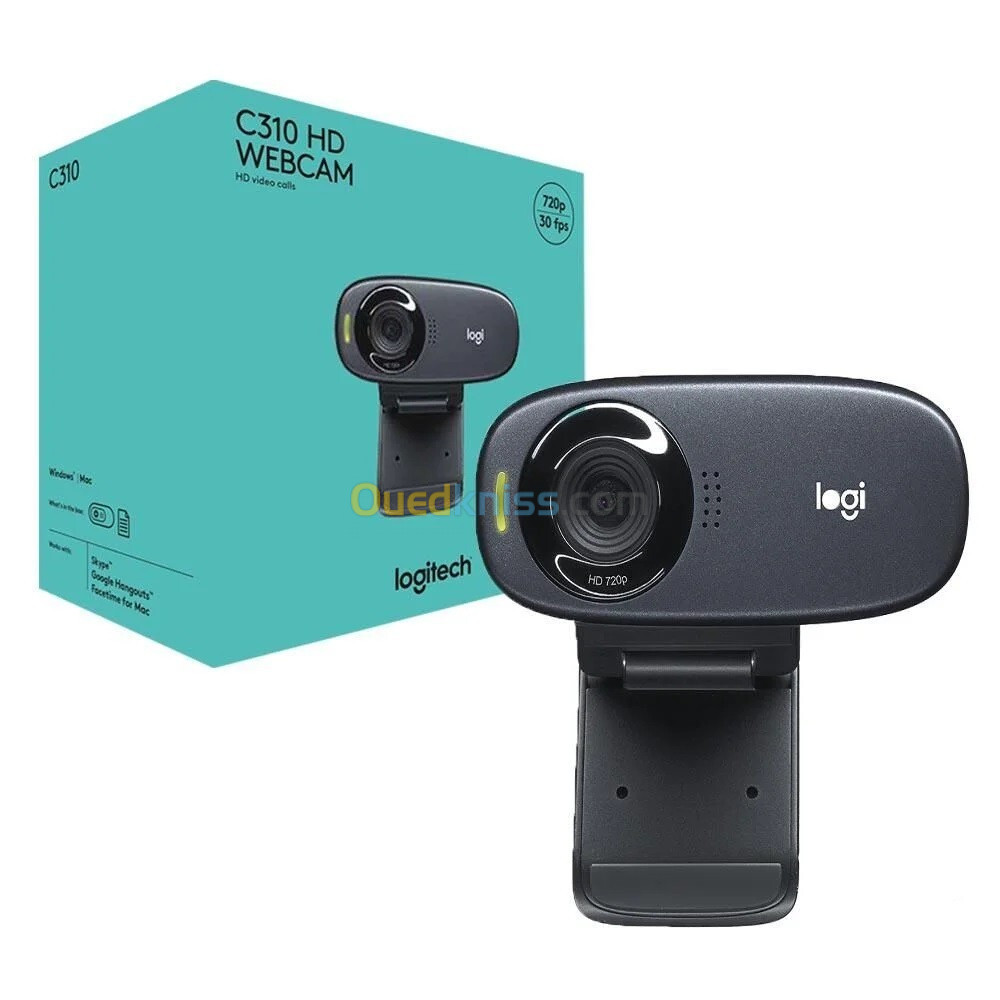 Webcam Logitech C310 Appels vidéo en HD 720p Microphone intégré 5 mégapixels