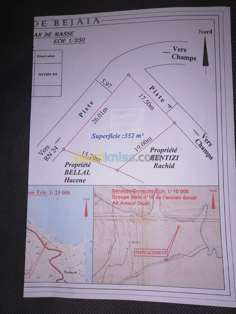 Vente Terrain Béjaïa Bejaia