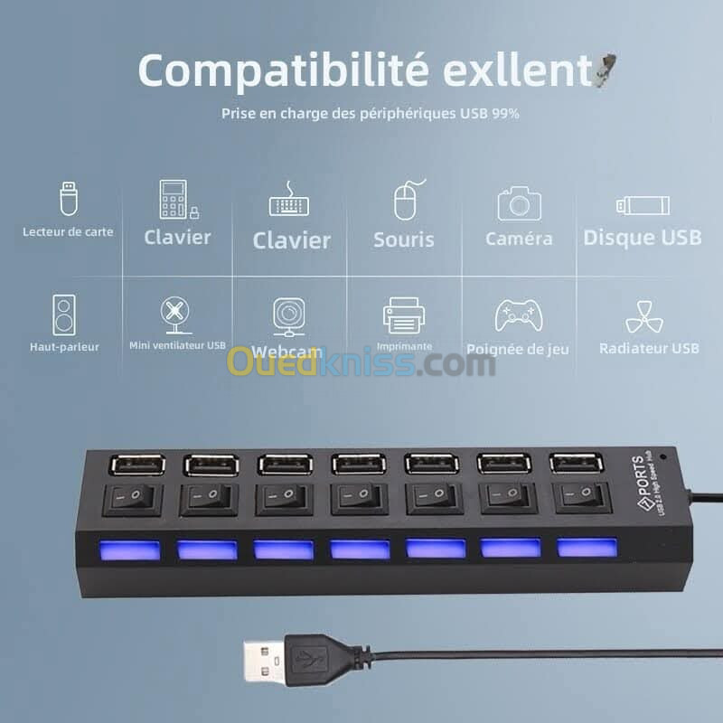 HUB USB 7 ports