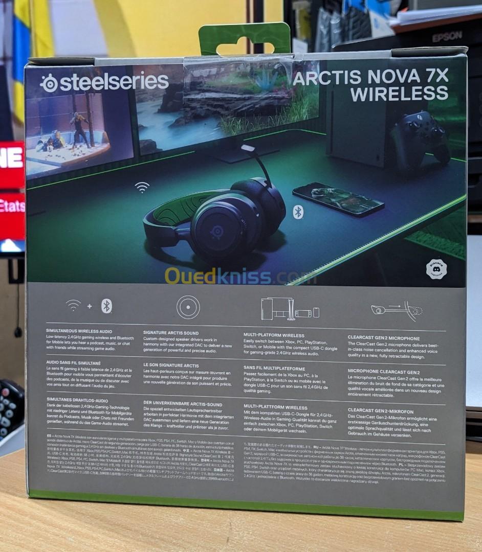 SteelSeries Arctis Nova 7X Casque de jeu Wifi & Bluetooth Simultané Xbox Series X|S, PC, PS5, Switch
