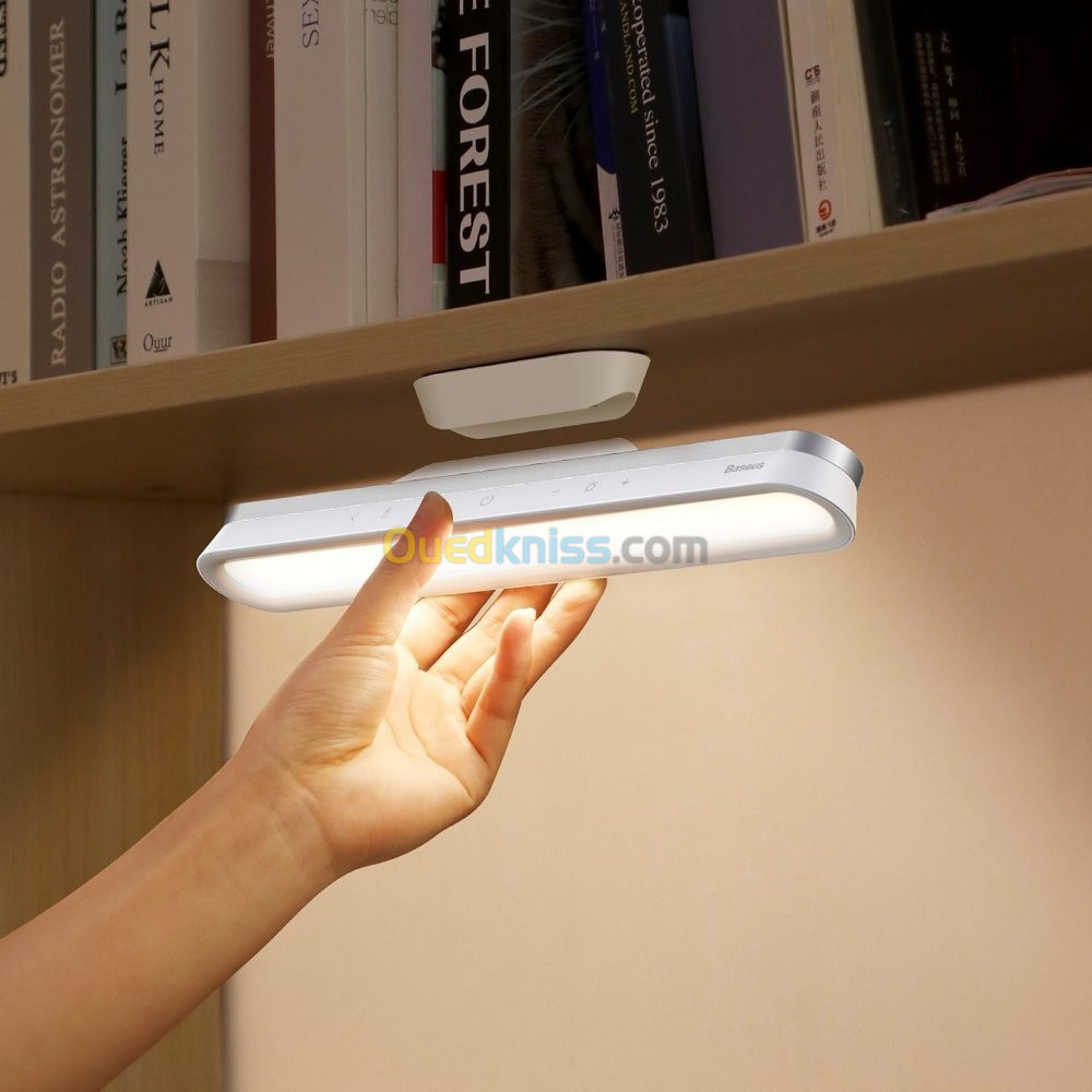 Baseus LED Lampe de Bureau Magnétique Lampe de Table Armoire Lumière USB Rechargeable 