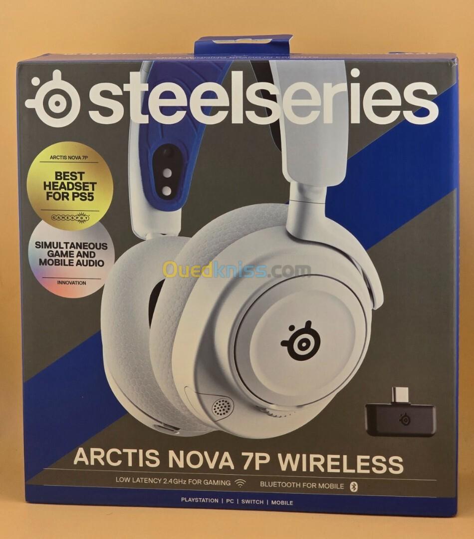 SteelSeries Arctis Nova 7P - Casque de jeu Wireless - 2.4 GHz & Bluetooth  - PlayStation, PC, Switch