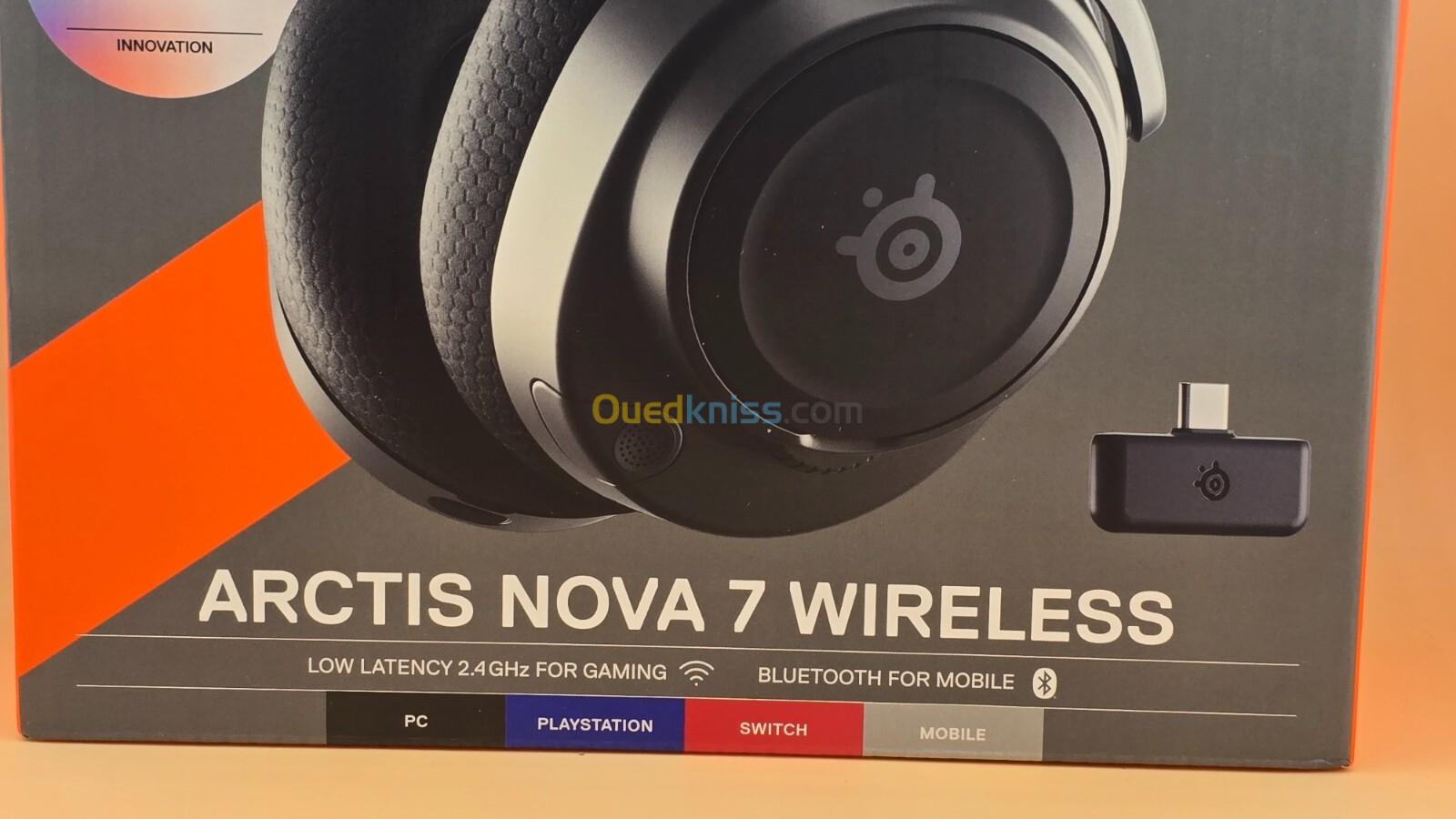 SteelSeries Arctis Nova 7 Casque gaming sans fil - Bluetooth/RF 2.4 GHz audio spatial  PC/PS ..