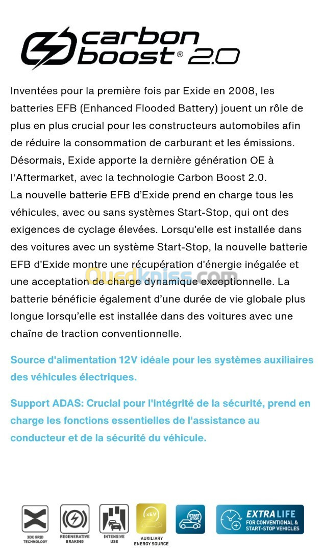 BATTERIE AGM EFB VRL 