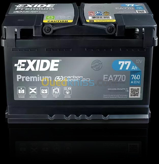 BATTERIE EXIDE 77AH PREMIUM 