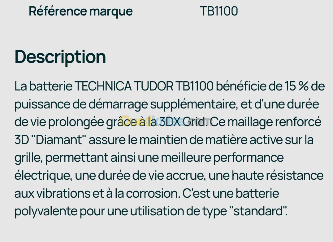 BATTERIE 110AH