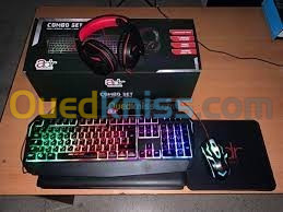 CLAVIER MM SOURIS+CASQUE ADR COMBOS 4IN1