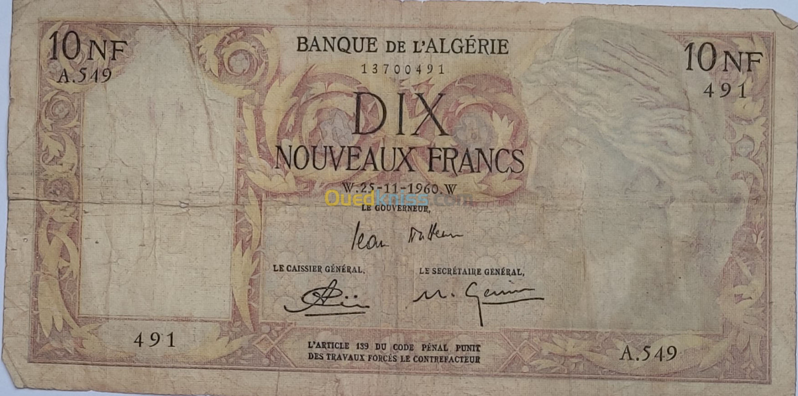 Anciens billets pour collection