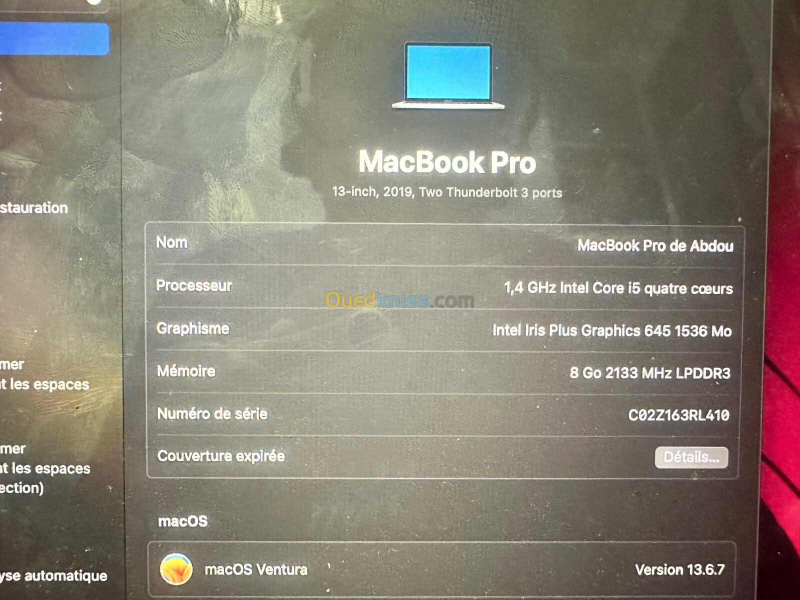 MacBook Pro i5 8g ram 128 gb