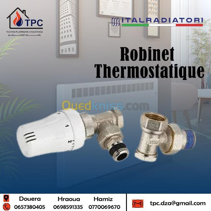 Robinet Radiateur Thermostatique ITALRADIATORI