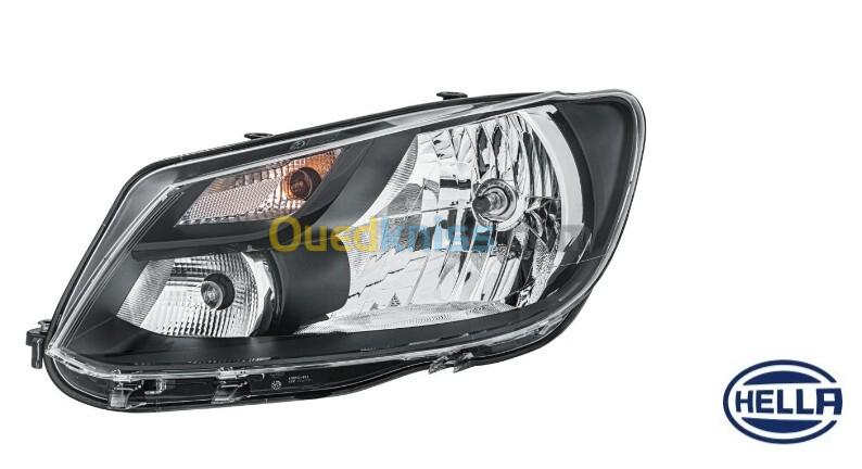 Phare VOLKSWAGEN CADDY 11 TOLE NOIR Gauche ( HELLA)