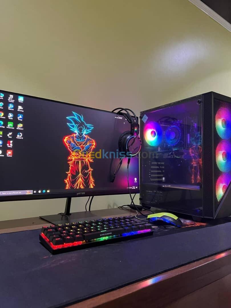 GAMING PC AVEC ECRAN MATOS 180HZ  / I5 12400F - RAM 16GO 3200MHZ - SSD 512GO - GIGABYTE RTX 4060 8GO