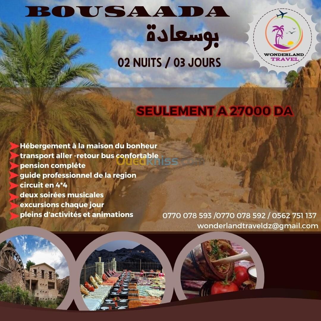 PROGRAMME WEEK-END  BOUSSAADA