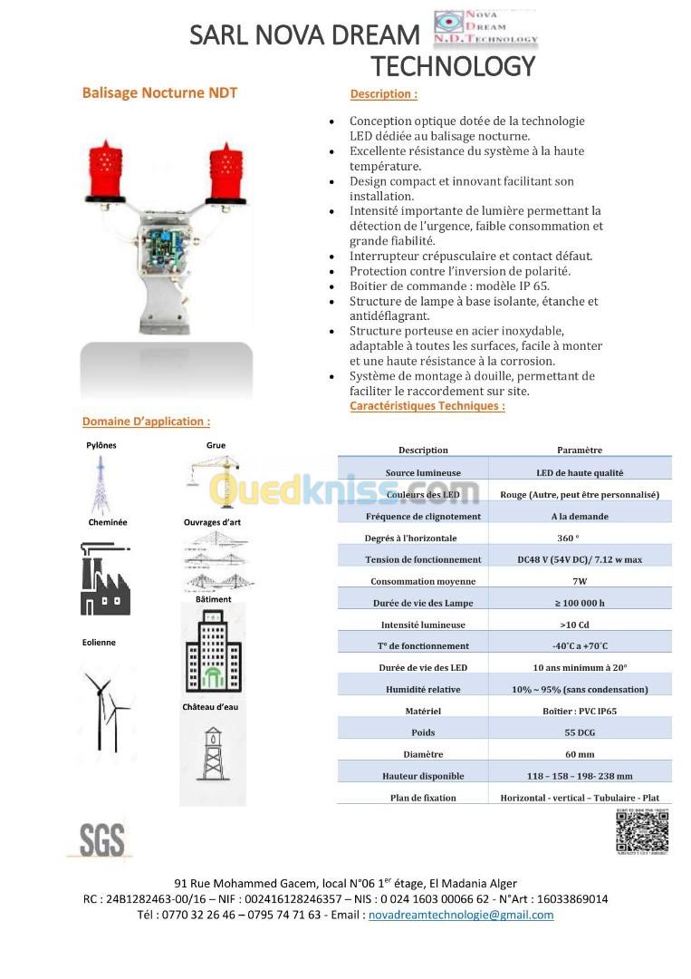 Balisage nocturne multifonction NDT (12v-24v-48v-220v)