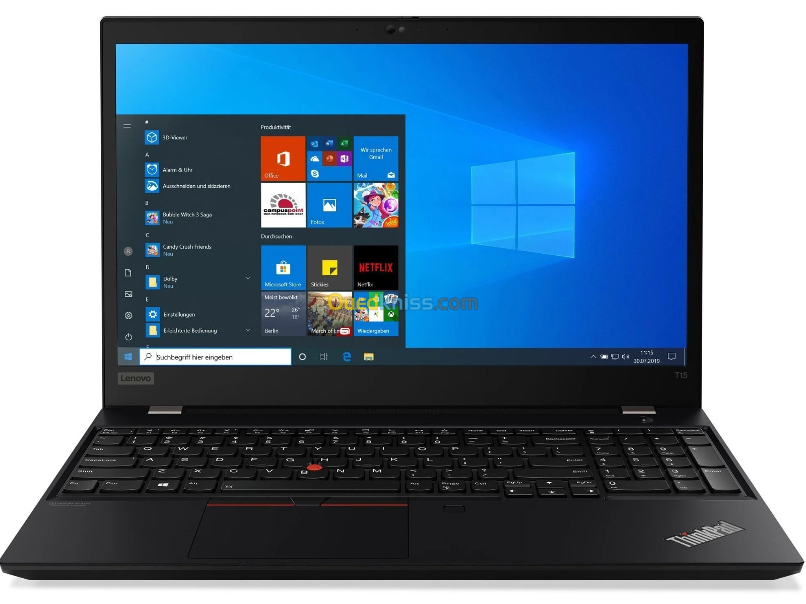 LENOVO THINKPAD T15 I7 1165G7 16GO 256SSD 15.6 POUCE