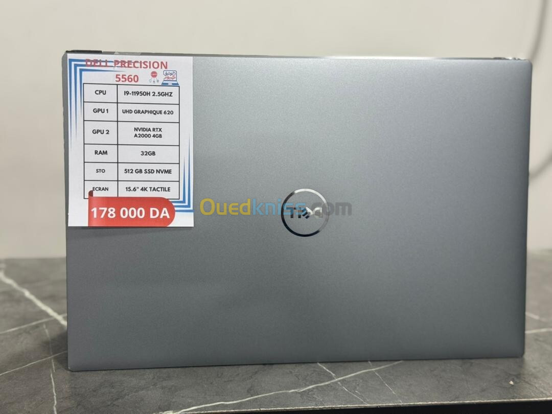 DELL PRECISION 5560 I9 11950U 32GO 512 SSD NVME  NVIDIA RTX A2000 4GO 4k 