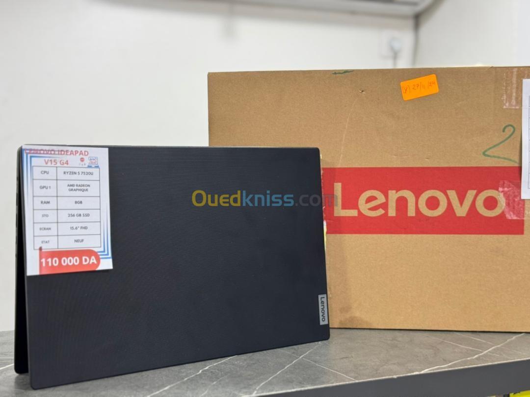 LENOVO IDEAPAD V15 G4  RYZEN 5 7520U /8G/256GB SSD /15.6' FHD /NEUF