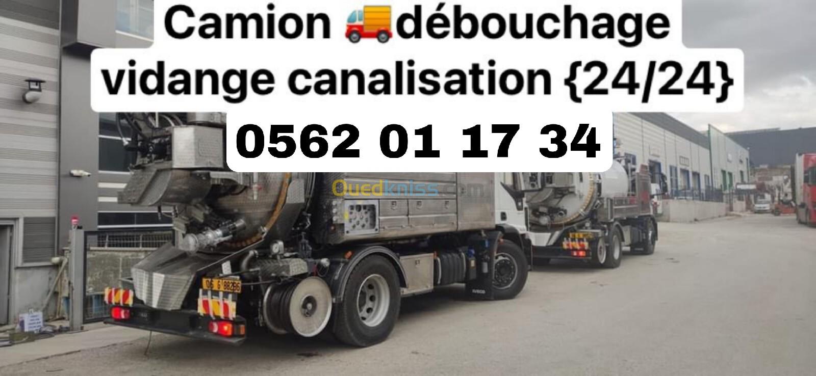 Camion vidange débouchage 