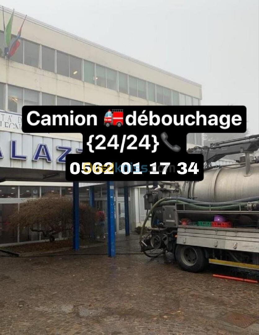 Camion vidange débouchage 